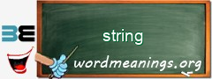 WordMeaning blackboard for string